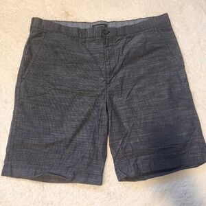 Tommy Hilfiger Mens Chino Shorts Grey Heathered Cotton Flat Front Size 40